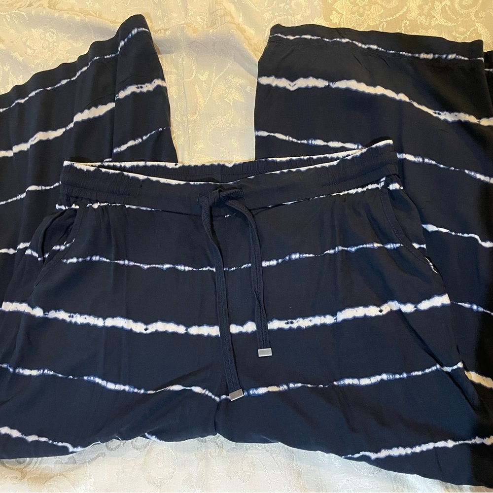 Style & Co. Midnight Blue and White Tie-Dye Pajama Set